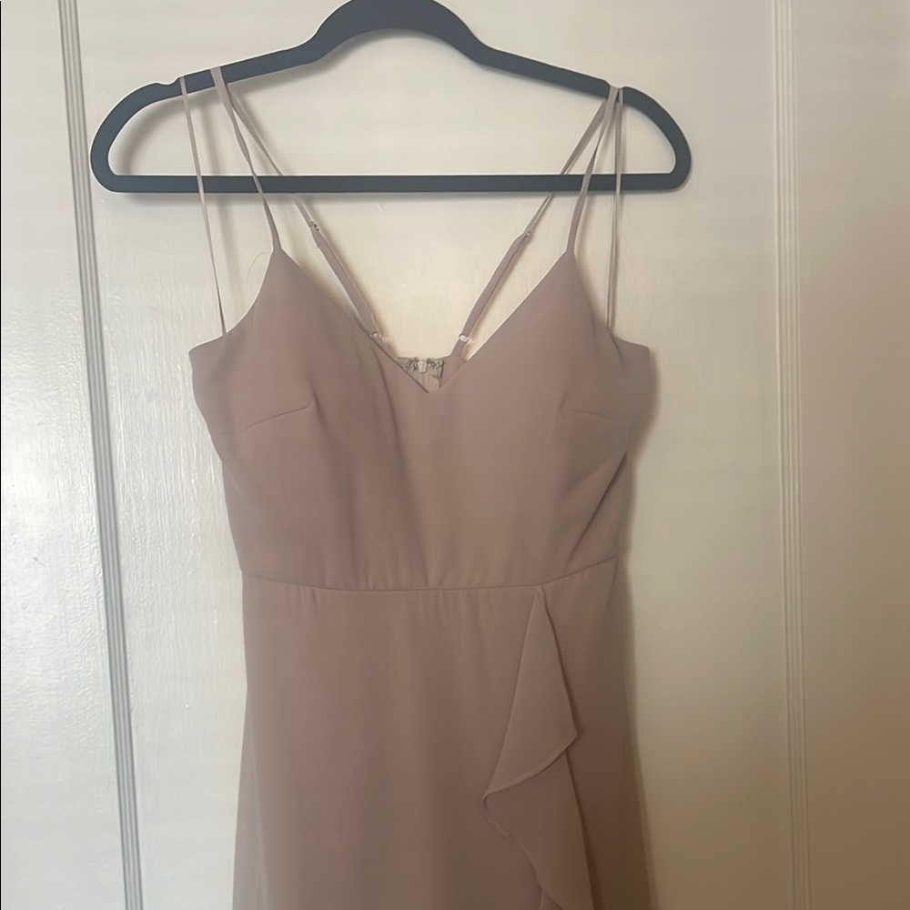 Birdy Grey Theresa Chiffon Dress- Taupe